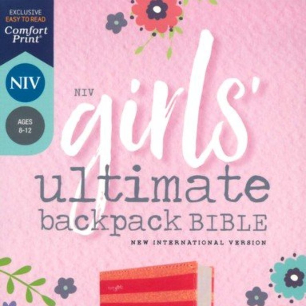 NIV Compact Girls' Ultimate Backpack Bible - NWT